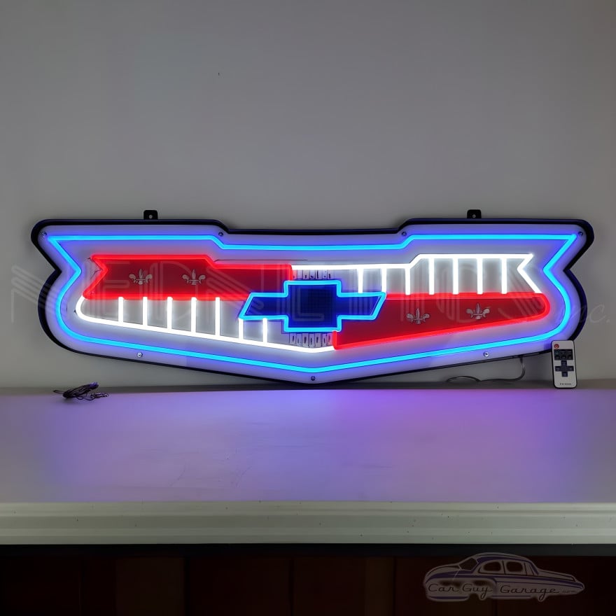 57 Chevy Emblem LED Flex Rope Sign 57 Chevy Emblem LED Flex Rope Sign