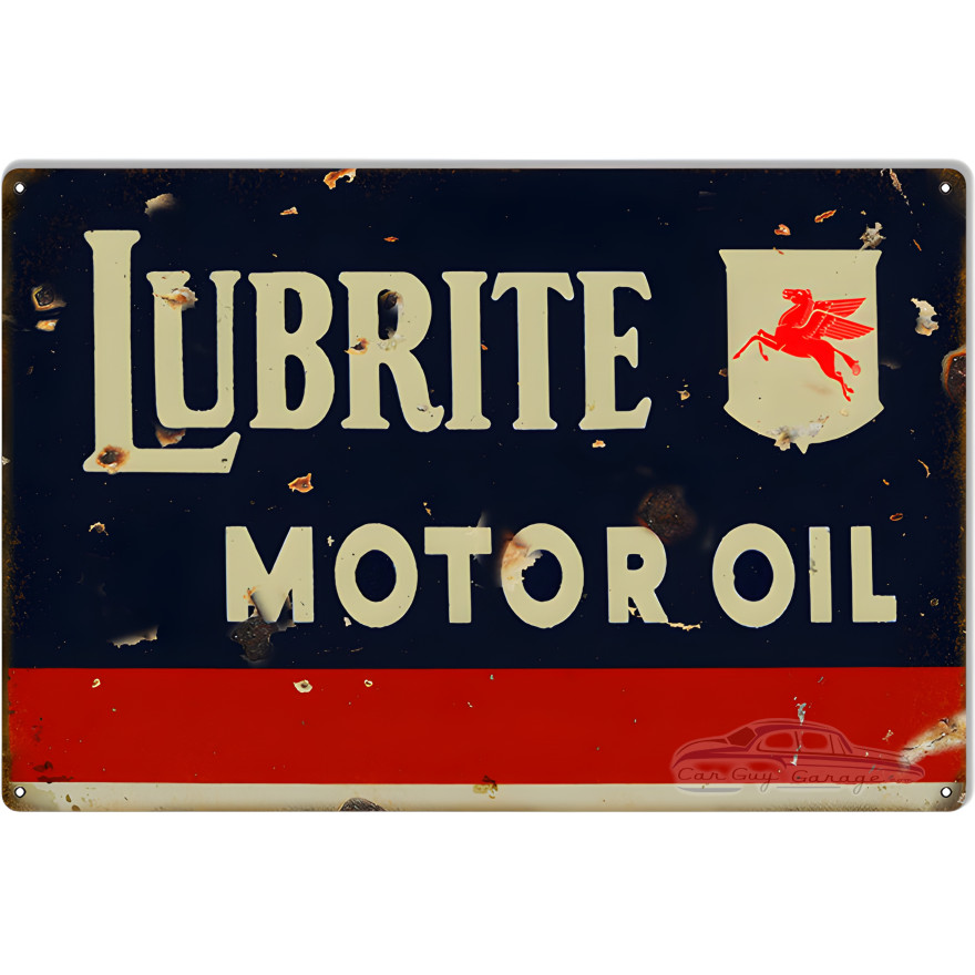 Lubrite Motor Oil Metal Sign - 16" x 24" Lubrite Motor Oil Metal Sign - 16" x 24"
