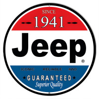 1941 Jeep Reproduction Metal Sign - 14" x 14"