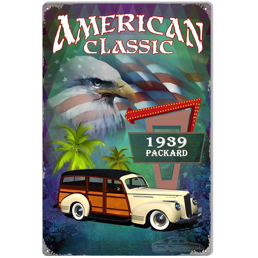 1939 Packard Classic Metal Sign - 12" x 18" 1939 Packard Classic Metal Sign - 12" x 18"