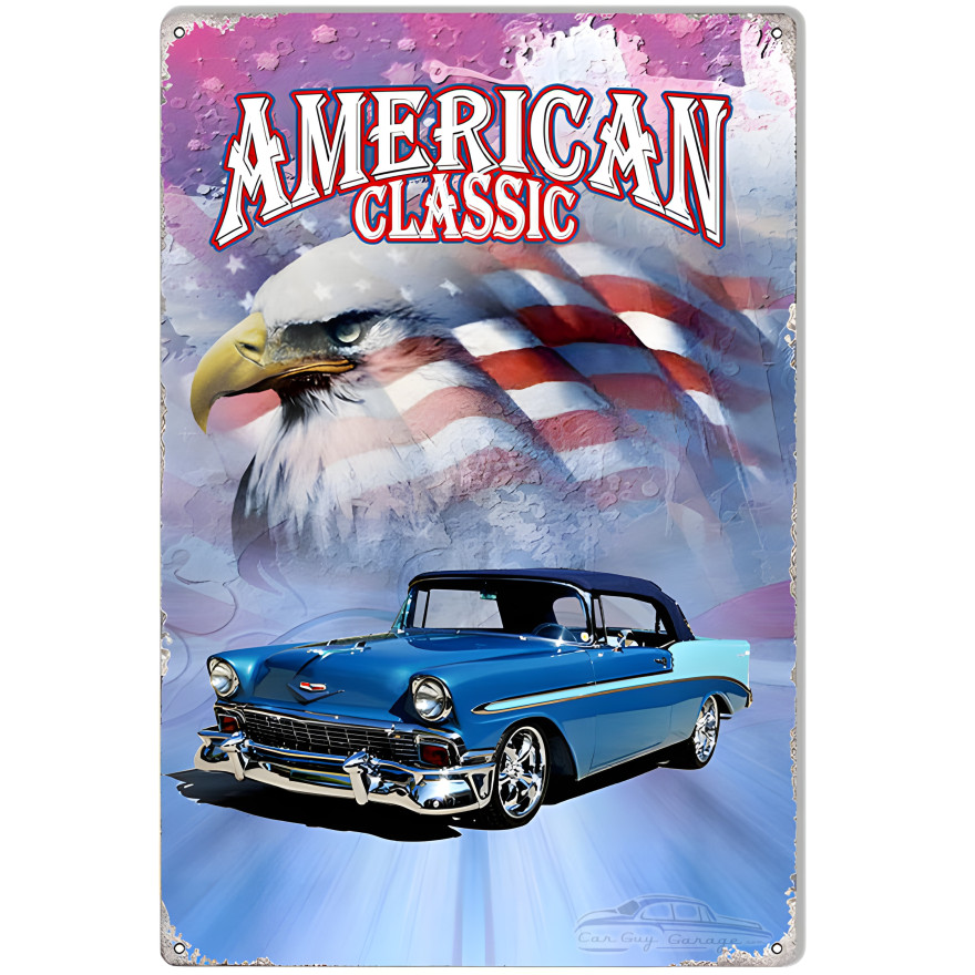 Chevy Convertible Classic Metal Sign - 12" x 18" Chevy Convertible Classic Metal Sign - 12" x 18"