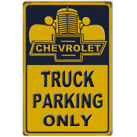 Chevrolet Truck Parking Only Metal Sign - 12" x 18"