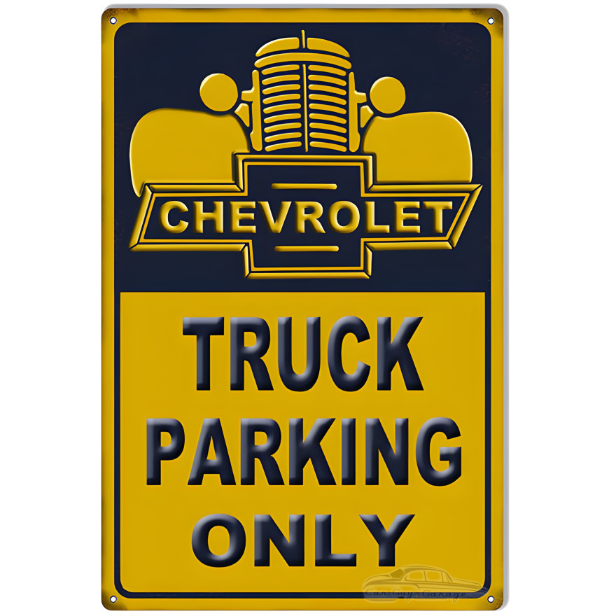 Chevrolet Truck Parking Only Metal Sign - 12" x 18" Chevrolet Truck Parking Only Metal Sign - 12" x 18"