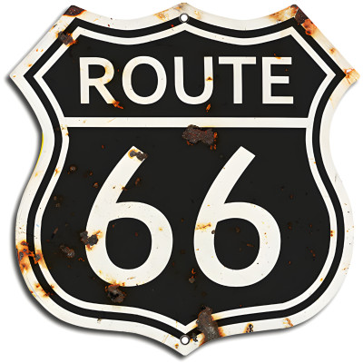 Vintage Route 66 Metal Sign 3-Pack - 7.5 x 7.5