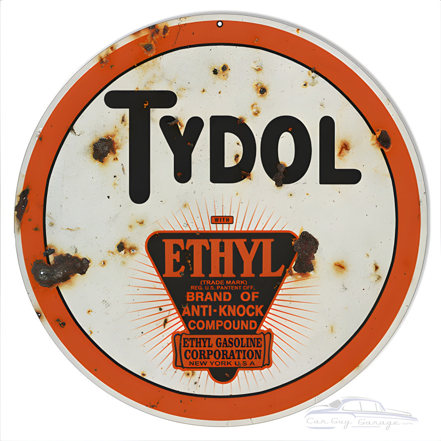 Tydol Ethyl Gasoline Corporation Metal Sign - 14" Round Tydol Ethyl Gasoline Corporation Metal Sign - 14" Round