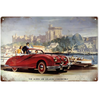 Austin A90 Atlantic Convertible Old Nostalgic Car Metal Sign - 12" x 18"