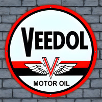 Veedol Motor Oil Metal Sign - 30" Round