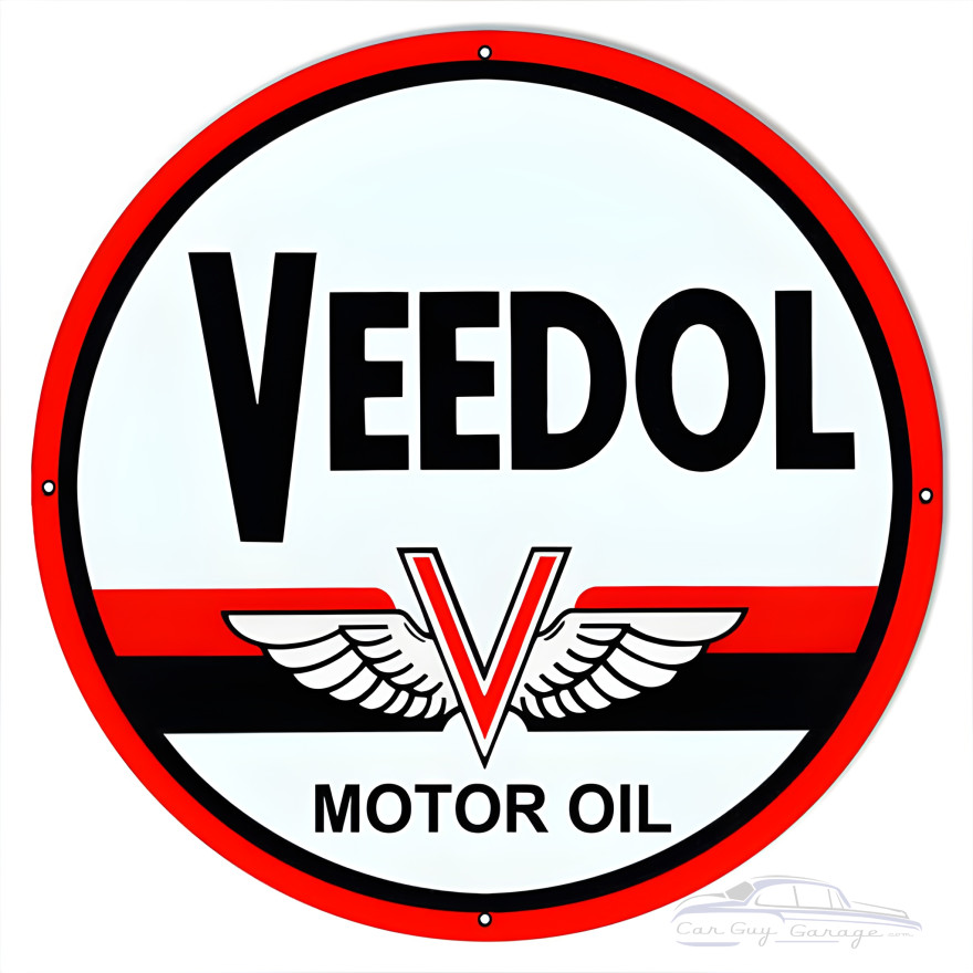 Veedol Motor Oil Metal Sign - 30" Round Veedol Motor Oil Metal Sign - 30" Round