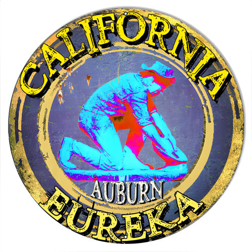 Eureka California Garage Art Man Cave Metal Sign - 28" x 28"