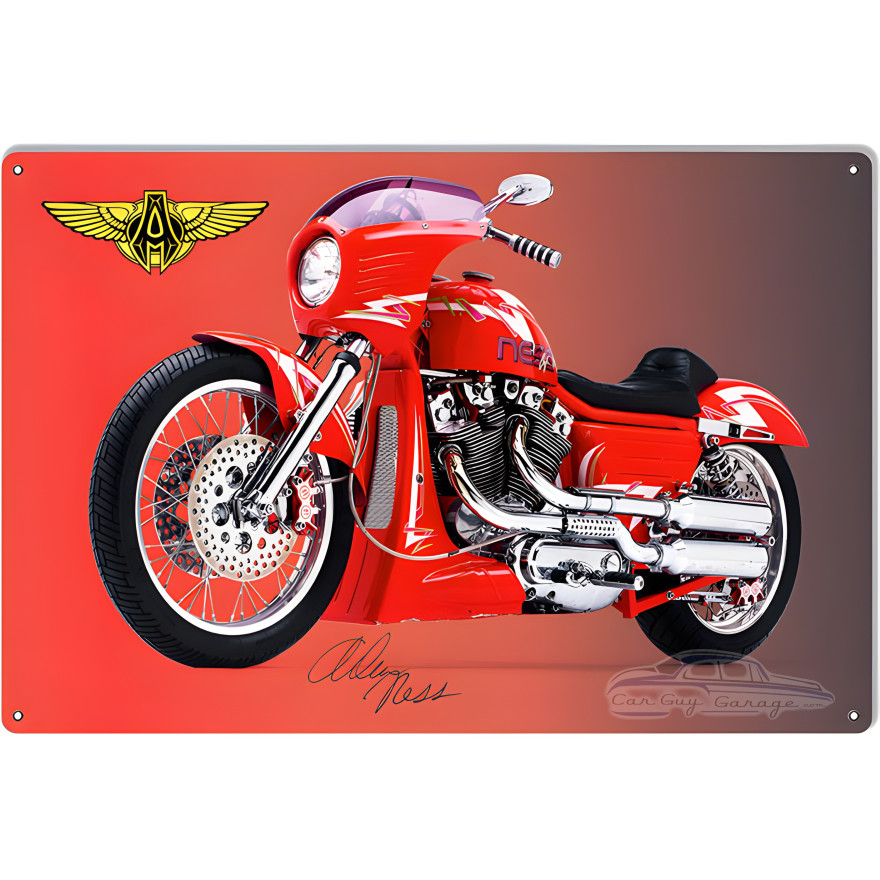 Red One Off Original Custom Motorcycle Signature Series Metal Sign - 12" x 18" Red One Off Original Custom Motorcycle Signature Series Metal Sign - 12" x 18"