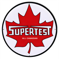 Supertest Canadian Motor Oil Metal Sign - 30" Round