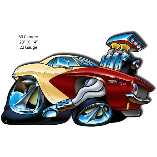 Camaro 60s Era Laser Cut Out Metal Sign - 14" x 23"