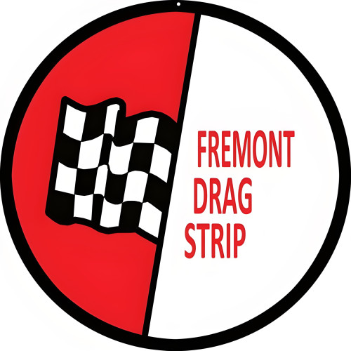 Fremont Drag Race Metal Sign - 14" Round