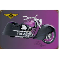 Purple Custom Signature Series Motorcycle Metal Sign - 12" x 18"