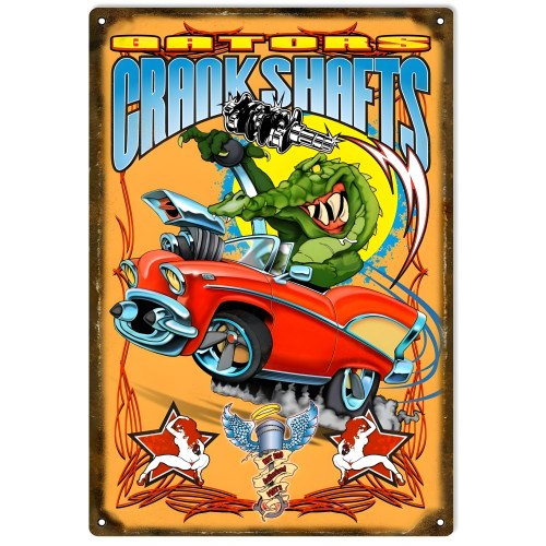 Gators Crank Shafts Metal Sign - 12" x 18"