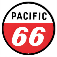Pacific 66 Gas Station Metal Sign - 14" x 14"