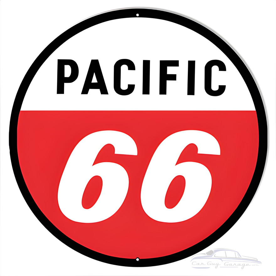 Pacific 66 Gas Station Metal Sign - 14" x 14" Pacific 66 Gas Station Metal Sign - 14" x 14"
