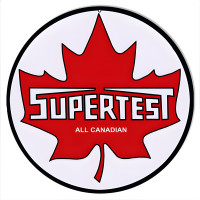 Supertest Canadian Motor Oil Metal Sign - 14" Round