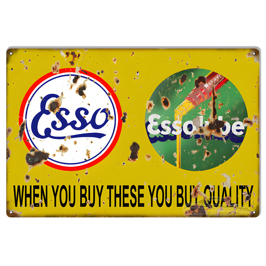 Quality ESSO Essolube Metal Sign - 16" x 24" Quality ESSO Essolube Metal Sign - 16" x 24"