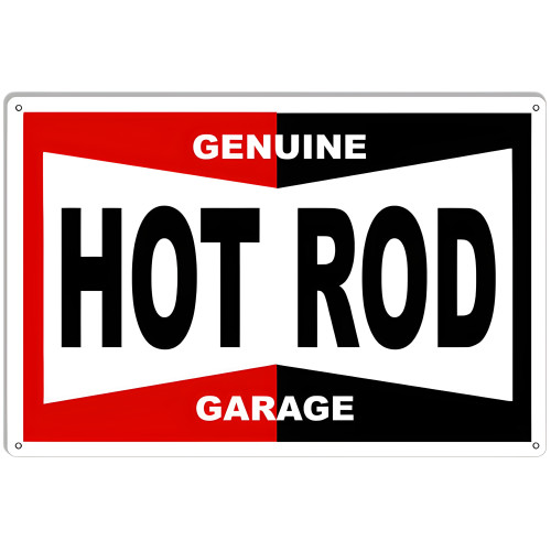 Genuine Hot Rod Garage Reproduction Metal Sign - 12" x 18"