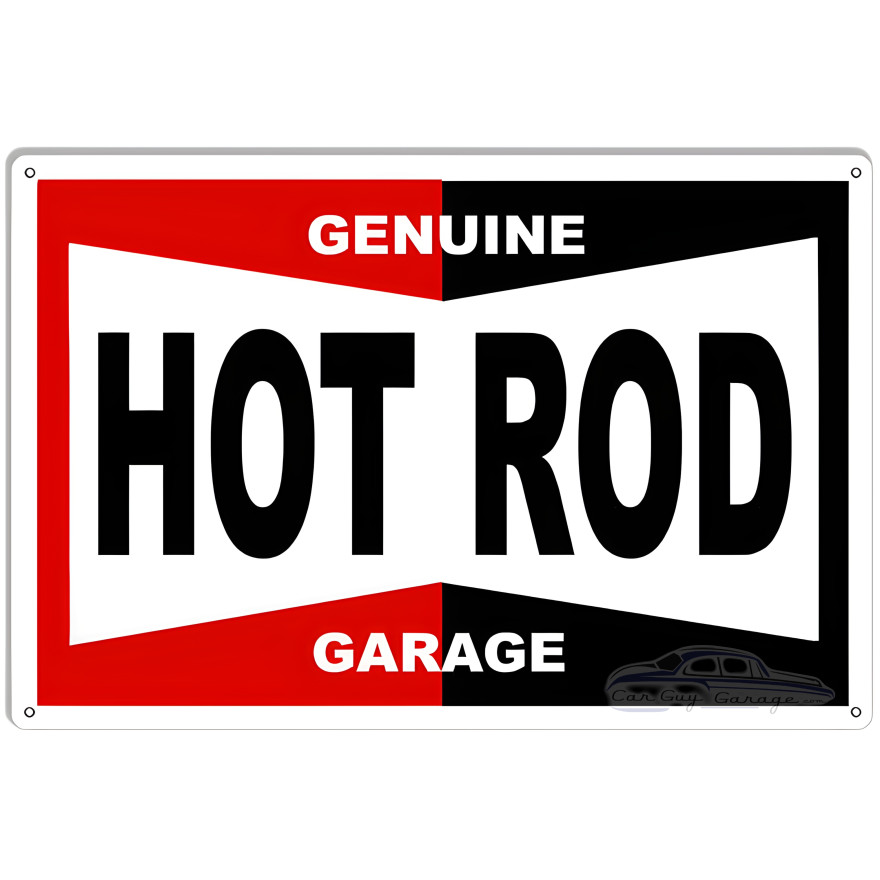 Genuine Hot Rod Garage Reproduction Metal Sign - 12" x 18" Genuine Hot Rod Garage Reproduction Metal Sign - 12" x 18"