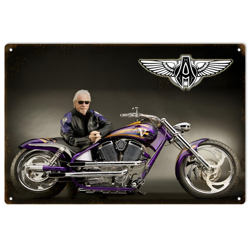 Custom Motorcycle Metal Sign - 12" x 18"
