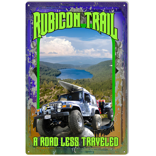 A Road Less Traveled Metal Sign - 12" x 18"