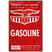 Eagle Gasoline No 1001 Metal Sign - 12" x 18"