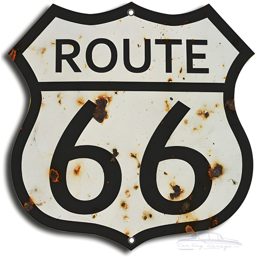 3 of Route 66 Vintage Looking Laser Cut Out Garage Shop Metal Sign - 7.5" x 7.5" 3 of Route 66 Vintage Looking Laser Cut Out Garage Shop Metal Sign - 7.5" x 7.5"