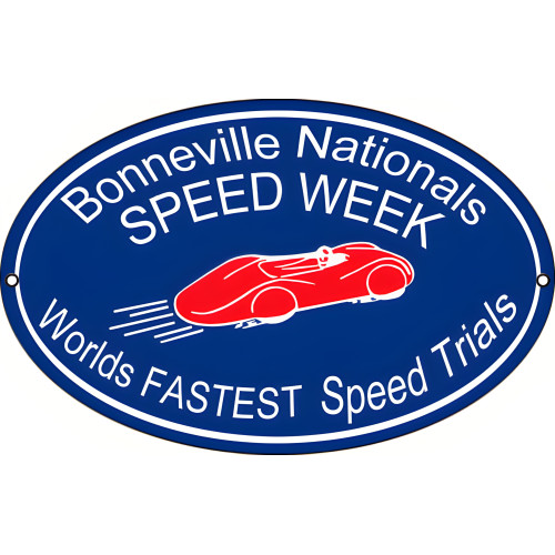 Bonneville Nationals Speed Week Worlds Fastest Speed Trials Metal Sign - 9" x 14"