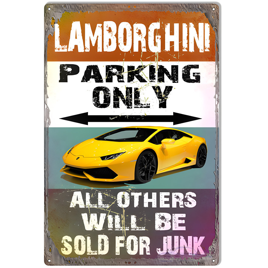 Lamborghini Parking Only Metal Sign - 12" x 18" Lamborghini Parking Only Metal Sign - 12" x 18"