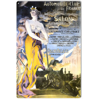 Automobile De France SALON Reproduction Motor Speedway Metal Sign - 12" x 18"