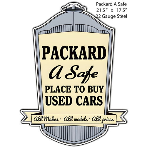 Packard Reproduction Laser Cut Out Metal Sign - 17.5" x 21.5"