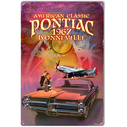 Pontiac 1967 Bonneville Metal Sign - 12" x 18"