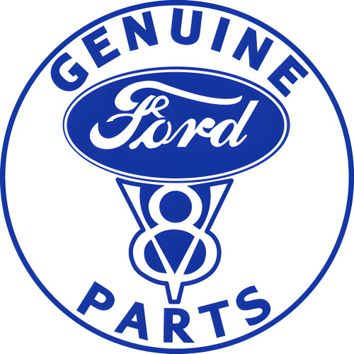 Genuine Ford Parts Service Station Metal Sign - 14" Round