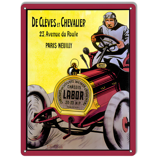 Chevalier Garage Art Reproduction Man Cave Metal Sign - 9" x 12"