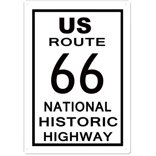Us Route 66 Metal Sign - 12" x 18"