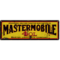 Mastermobile Lubricant Reproduction Motor Oil Metal Sign - 6" x 18"
