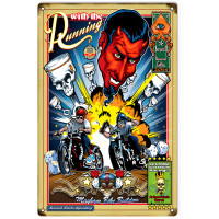 Custom Mayham Bike Builders Metal Sign - 12" x 18"