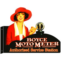 Boyce Moto Meter Metal Sign - 18" x 23.5"