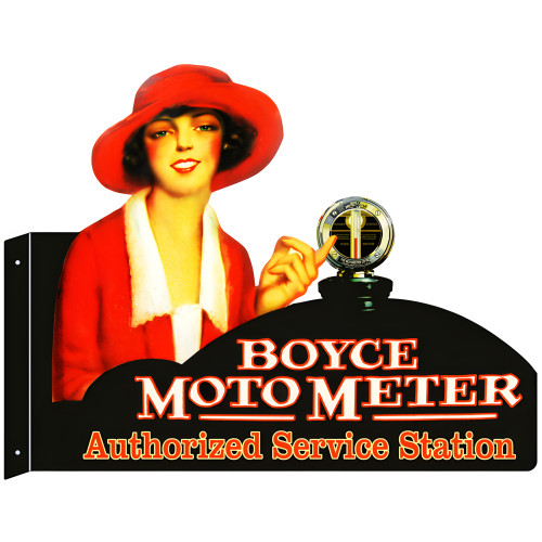 Boyce Moto Meter Metal Sign - 18" x 23.5"