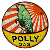 Polly Gas Metal Sign - 14" Round