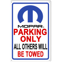 Mopar Parking Only Garage Shop Man Cave Metal Sign - 12" x 18"