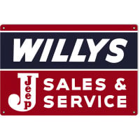 Jeep Sales And Service Metal Sign - 12" x 18"