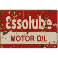 Essolube Motor Oil Metal Sign - 12" x 18"
