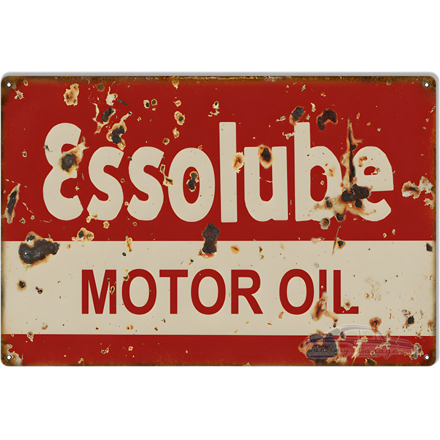Essolube Motor Oil Metal Sign - 12" x 18" Essolube Motor Oil Metal Sign - 12" x 18"