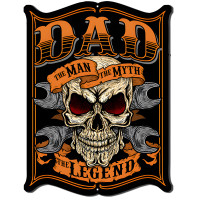 Dad The Man The Myth The Legend Metal Sign - 14" x 18"
