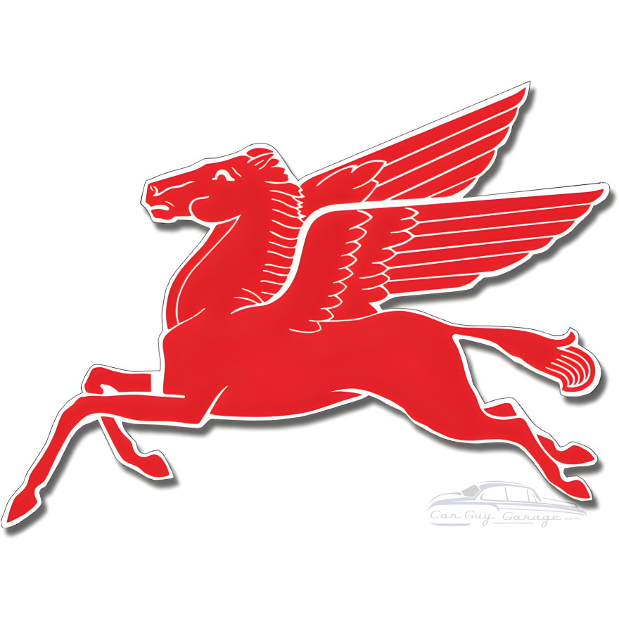 Mobil Pegasus Flying Horse Metal Sign - 35.5" x 25.75" Mobil Pegasus Flying Horse Metal Sign - 35.5" x 25.75"