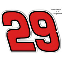 29 Race Car Metal Sign - 8" x 11"