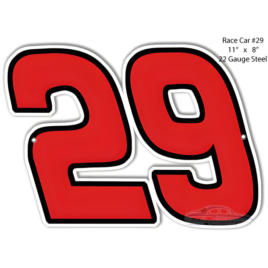 29 Race Car Metal Sign - 8" x 11" 29 Race Car Metal Sign - 8" x 11"
